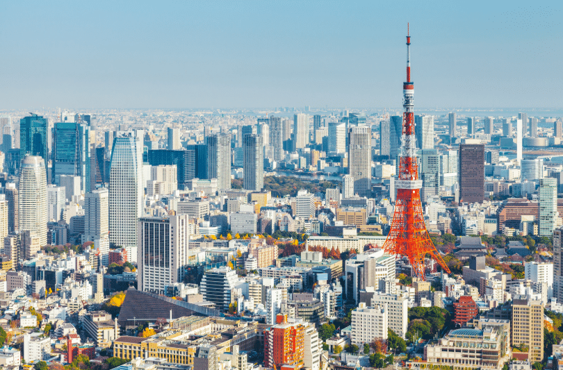 東京タワーと都心に広がる街並み
